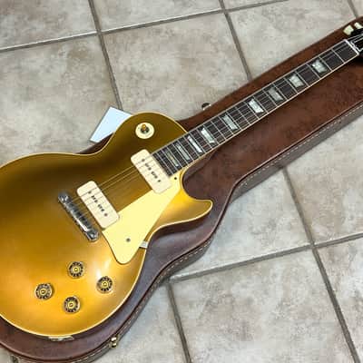 2025 Gibson Custom 1954 Les Paul Goldtop Reissue VOS Electric Guitar Double Gold image 2