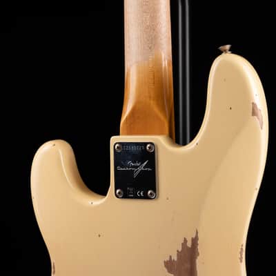 Pre-Owned 2024 Fender Custom Shop 1964 Precision Bass Relic Aged Vintage White With OHSC image 7