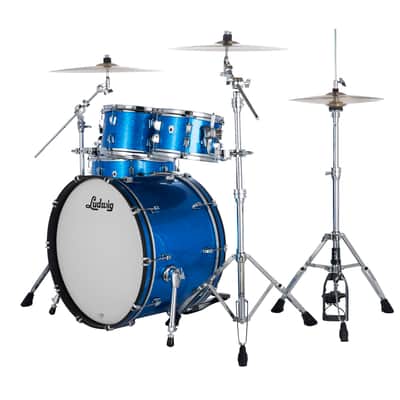 Ludwig NeuSonic Blue Super Sparkle Rapid MOD2 Drums 14x22_14x16_7x12_6x10 Fast Shell Pack Authorized Dealer image 2