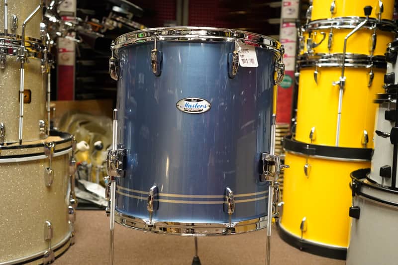 Pearl Masters Maple Complete MCT Series - 16x16" Floor Tom w/ Legs - Chrome Contrail Lacquer image 1