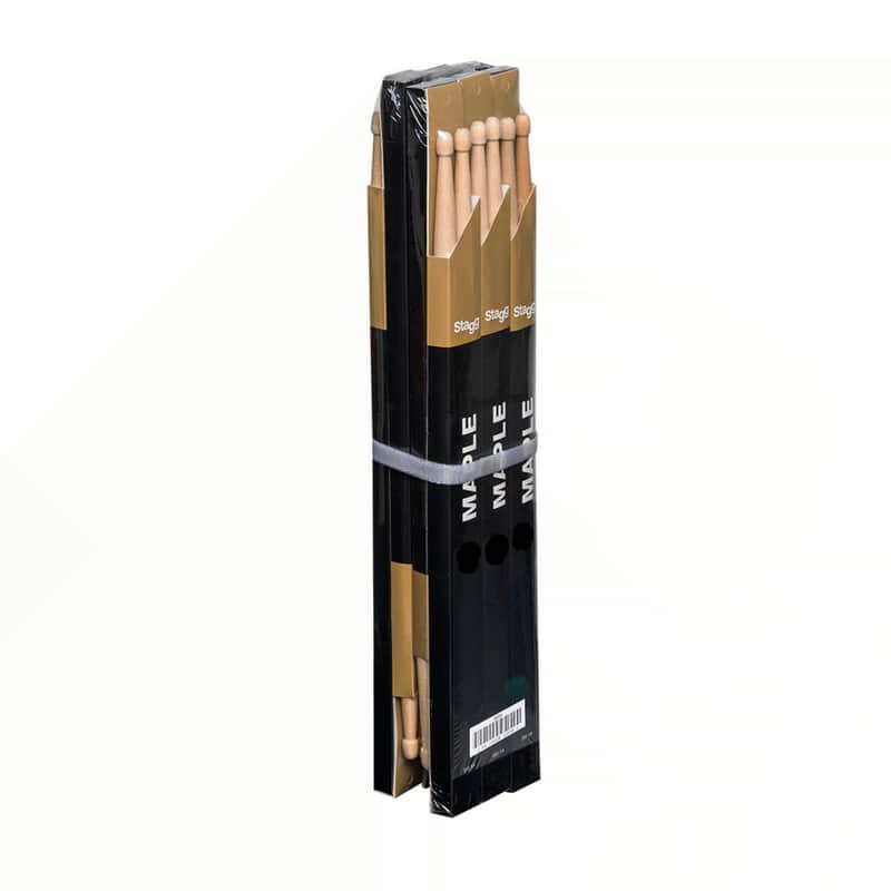 Stagg 2B Wood Tip Maple Drum Sticks 12 Pairs SM2B image 1