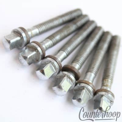 Gretsch 6x Tension T-Rods 1 5/8"Chrome Tom/Snare Drum Round Badge Vintage60s USA image 2