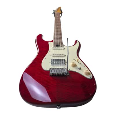 Electric Guitar Soloking MS-11 Classic MKII in Transparent Red with Rosewood FB and 5A Flame Top Nafiri Special Run image 7