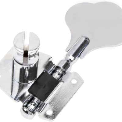 4pcs Open Gear Bass Tuners – 2L 2R Machine Heads for Fender Precision & Jazz Bass (Silver) image 3