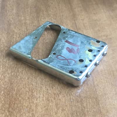 Vintage 1960s Fender USA Tele Ashtray 3 Saddle Guitar Bridge Plate Natural Relic image 14