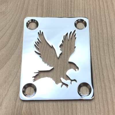 Eagle Neck Plate For Bolt On Neck Guitar or Bass - Chrome Finish image 1