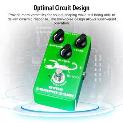 Joyo Dynamic Compressor Pedal Low Noise for Electric Guitar Bass True Bypass image 4