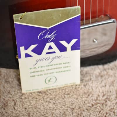 Kay Vanguard 1960s - Sunburst - Single Pickup - w/ Hang Tag image 6