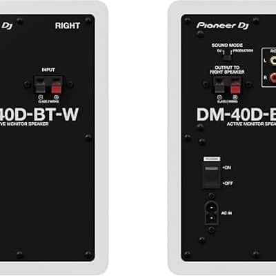 Pioneer DM-40D BT Active Studio Monitors with Bluetooth (Pair) - Present - White image 3