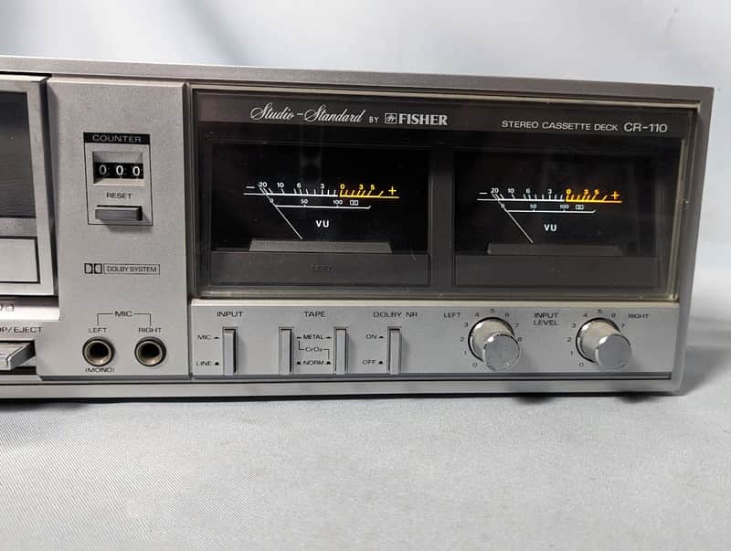 Fisher CR-110 Stereo Cassette Recorder Silver - For Parts or
