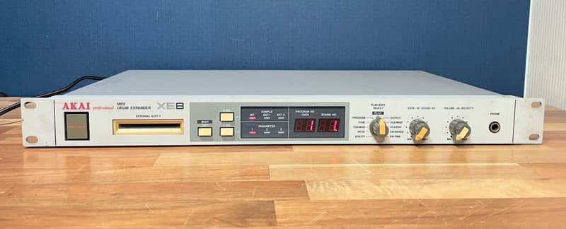 Akai XE8 MIDI Drum Expander Module 1989 Sand Grey image 1