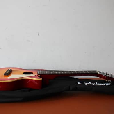 Epiphone Les Paul Acoustic/Electric Soprano Ukulele - Cherry Sunburst image 5