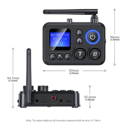 Bluetooth 5.4 Audio Transmitter Receiver HiFi Adapter w/ Optical RCA AUX USB TF image 2