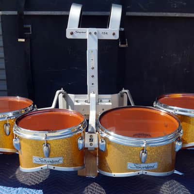 Slingerland Vintage Marching Cutaway Quad Tenors Sparkling Orange Pearl - CAN SHIP! image 2