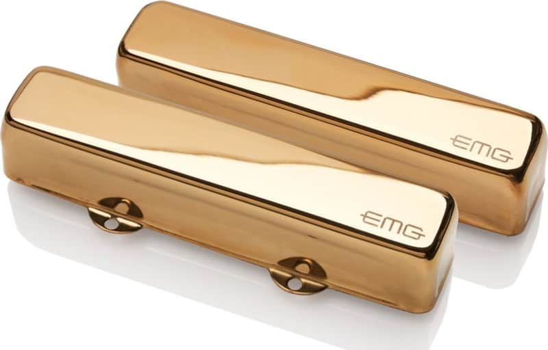 EMG Rip Tide Robert Trujillo Signature 4-String Active J-Bass Pickup Set, Gold image 1