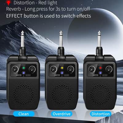 JOYO Mini Amp 5W Portable Plug in Practice Electric Amp Bluetooth Rechargeable Combo Guitar Amplifier Built-in 4 Effects Clean, Overdrive, Distortion, Reverb (JA-05G) image 4