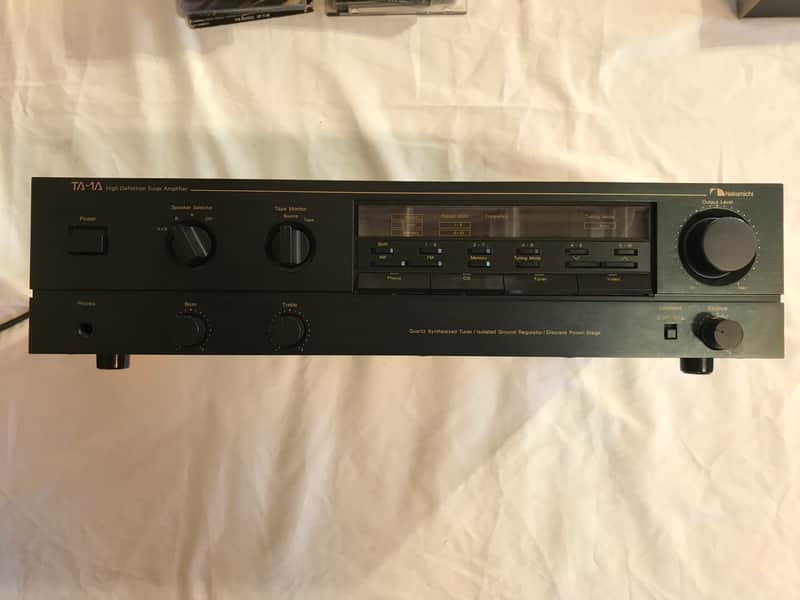 Nakamichi TA-1A - black polished aluminum face plate image 1