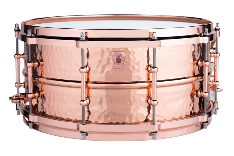 Ludwig *Pre-Order* 6.5x14" Hammered Copper Phonic Snare Drum with Tube Lugs & Copper Parts | LC662KTC | Made in the USA | NEW | Special Order | Authorized Dealer image 1