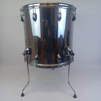 Slingerland 16x16"Chrome Over Wood Floor Tom Magnum Vintage 3ply Maple Drum 1970 image 3