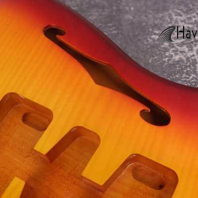 Sienna Burst F-Hole 2PC Alder S type Body Tremolo Rout, ST Custom S-Style Body, Vintage Guitar Part Replacement, Guitar DIY Building Kit image 2