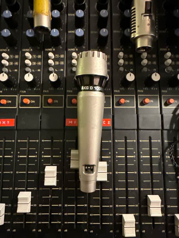 AKG D 1000E Cardioid Dynamic Microphone 1970s - Silver image 1