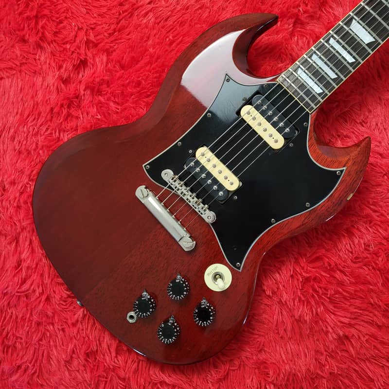 Super Rare 1982 Burny SG-75 AY Angus Young from AC/DC Artist Model - SG Standard - Cherry Red - Made in Japan by Kasuga (Navigator & Heerby) MIJ image 1