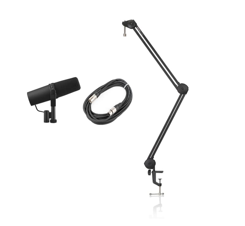 Shure SM7B-PODCAST-K Vocal Microphone with Desktop Boom and Mic Cabl image 1