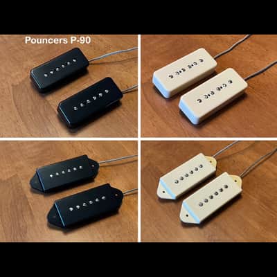 Good Land Pickups: Pouncers P-90 Alnico 2- Dogear Black Set image 4