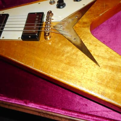 Scarecrow Guitars 59 korina V tribute, Hand Made with aged korina and Brazilian Rosewood Fret board Gibson HSC image 2