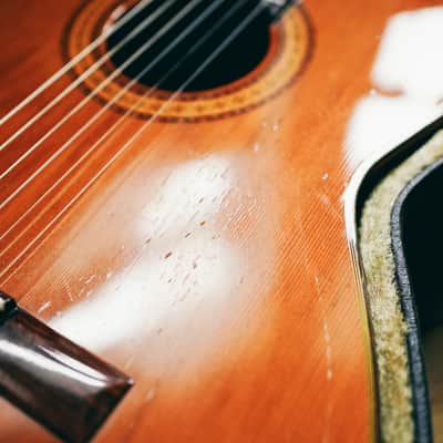 1970s Ryoji Matsuoka M40 – Handcrafted in Japan| Solid Top | Low Action | Hard Case  | Vintage Classical Tone image 7