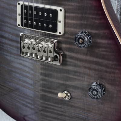 PRS CE 24 Electric Guitar Flame Maple Faded Gray Black Purple Burst with Gig Bag image 5
