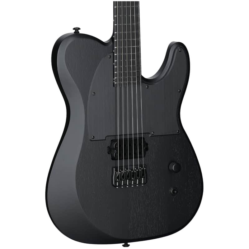 Schecter PT Black Ops Electric Guitar, Satin Black Open Pore image 1