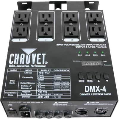 Chauvet DMX4 4-Channel DMX-512 dimmer/relay pack image 1