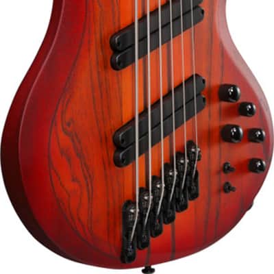 Ibanez BTB Bass Workshop 6 String Electric Bass w/Case Multi scale - Brown Topaz Burst Flat (BTB866MSBRF) image 2