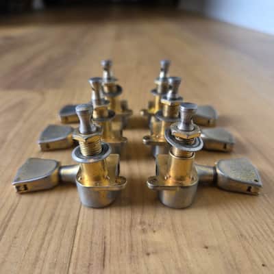 Set of Vintage 1980's Gibson Schaller Gold Flip-Out Crank Guitar Tuners! image 4