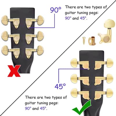 Guitar Tuning Pegs 6 Pcs 3l3r Acoustic Guitar Tuner Guitar Pegs Guitar Parts Guitar Machine Heads Knobs Guitar Replacement Buttons Knobs image 4