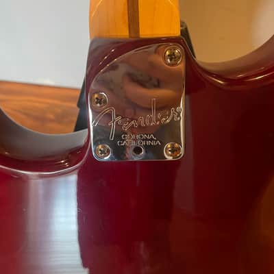 Fender American Select Mahogany Stratocaster HSS with Rosewood Fretboard 2005 - 2011 - Crimson Red Transparent image 7
