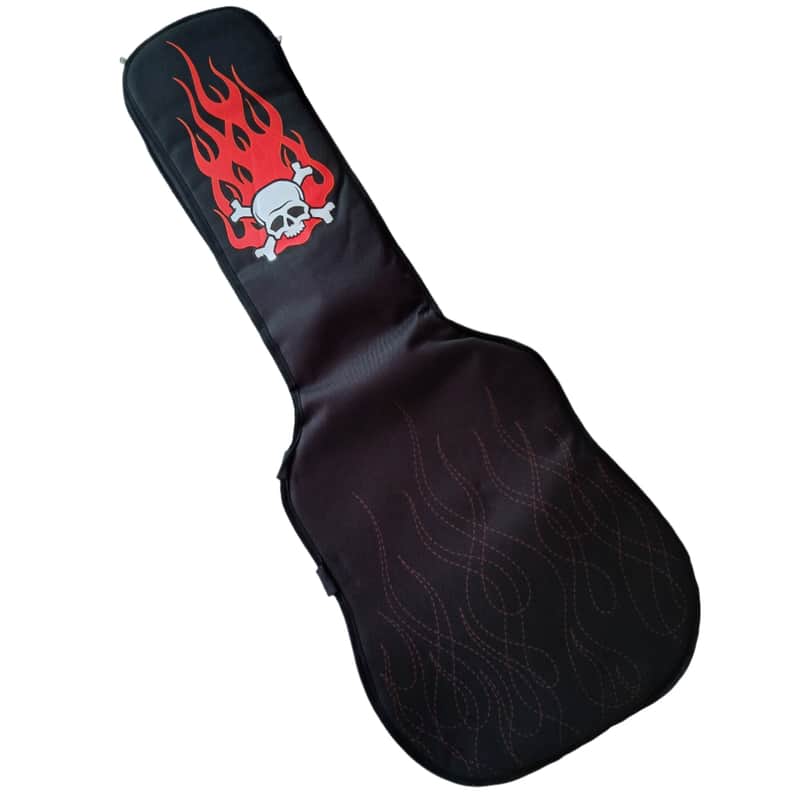 Electric Guitar Padded Gig Bag Mini Skull Meteorite Motif image 1