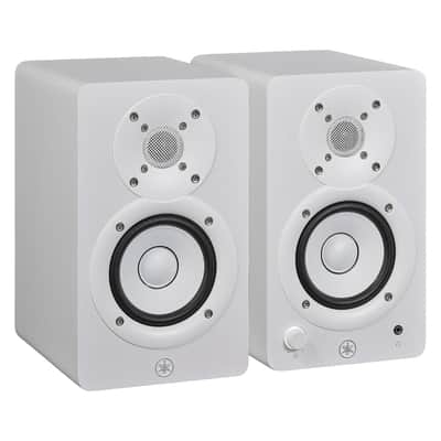 Yamaha HS3 Powered Studio Monitors 3.5" 2-way Bass Refiex Powered Speaker with 3.5" Cone Woofer In White - Pair image 2
