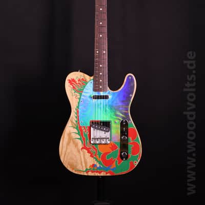 Fender Artist Series Jimmy Page Telecaster with Rosewood Fretboard 2019 - Natural with Dragon Graphic image 1