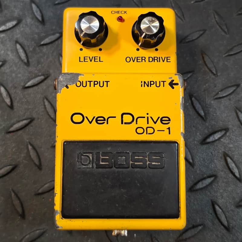 Boss OD-1 Overdrive Long Dash 1980's MIJ JRC4558D chip Vintage Japan Boost Silver Screw image 1