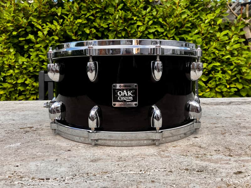 ✮ULTRA RARE✮Vintage✮YAMAHA OAK Custom ✮14" x7 " SNARE✮MUSASHI BLACK✮+ ALUMINIUM DIE CAST ! image 1