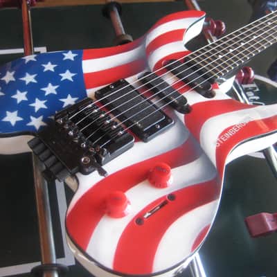 Steinberger GM4T custom transtrem 1986 White / Custom air brush image 7