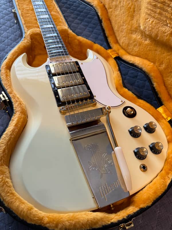 Gibson Custom Shop '63 Les Paul SG Custom Reissue with Maestro 2020 - Present - Classic White VOS