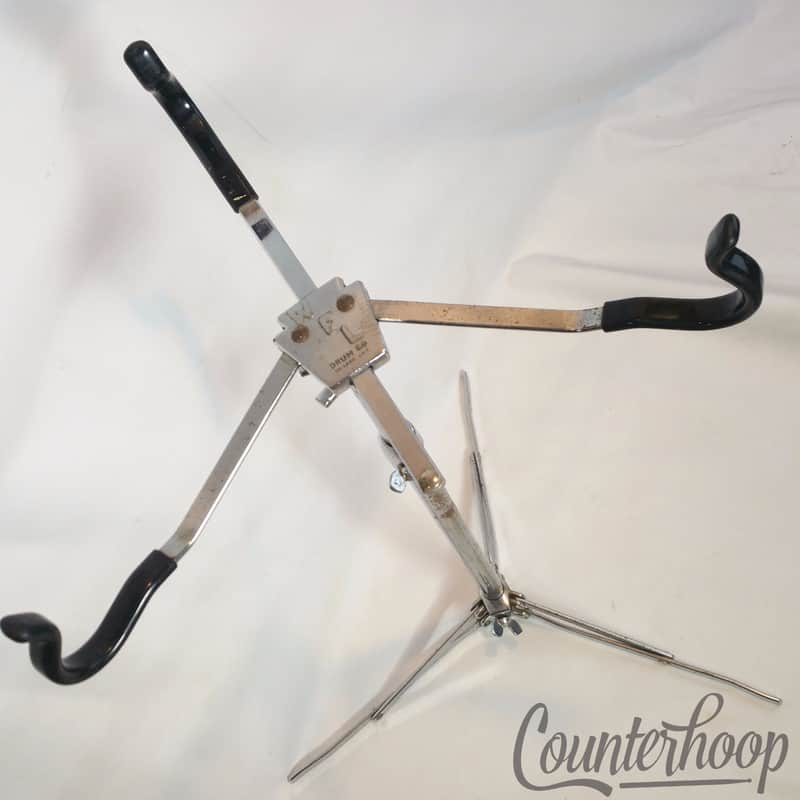 *Ludwig WFL Flat-Base Snare Drum Stand Chrome Vintage Flush Chicago 50s Chrome* image 1