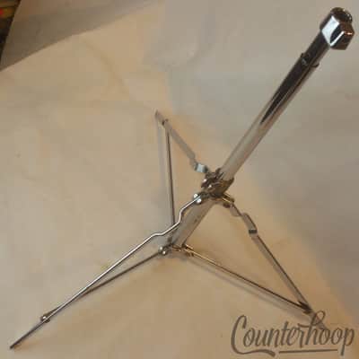 *Slingerland Buddy Rich Tripod Base+Tube Cymbal Stand Model Chrome USA Hardware* image 1