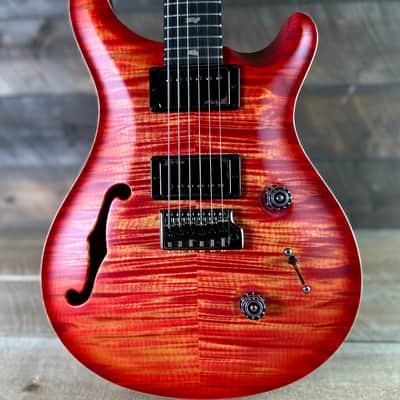 PRS Wood Library Custom 24 Fatback Semi-Hollow! - Blood Orange 425091 image 1