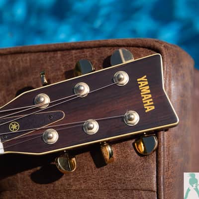 Classic Yamaha FG-401W 1970's Japanese Dreadnaught Acoustic with Hummingbird / Dove Swag! - Natural image 2