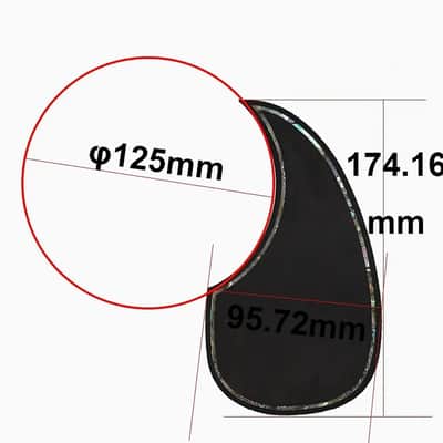 Acoustic Guitar Pickguard Rosewood Materiel, with Abalone Inlay Binding image 3
