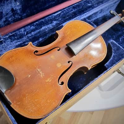 German Wolfgang Romer 4/4 Violin Joseph Guarnerius Markneukirchen Germany Circa-1930s-1940s-Light Brown Varnish image 3